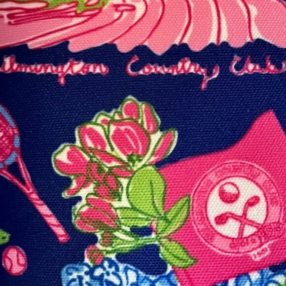 Kaeli Smith Canvas Tote Bag - Wilmington Country Club - Blue/Pink - 22x15” - Picture 6 of 10